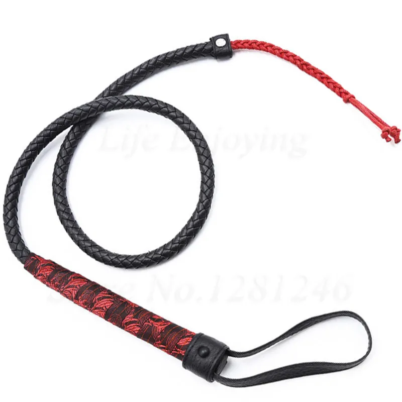 Fetish PU Leather Snake Whip Flogger Handle Spanking Paddle Knout Flirt Adult Game Slave BDSM Erotic Sex Toys for Women Couples | Красота и