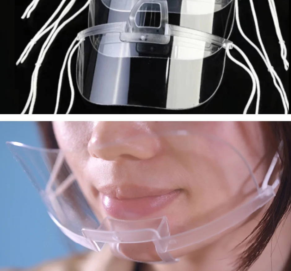 5pcs/lot Transparent Masks Permanent Anti Fog Catering Food Hotel Chef