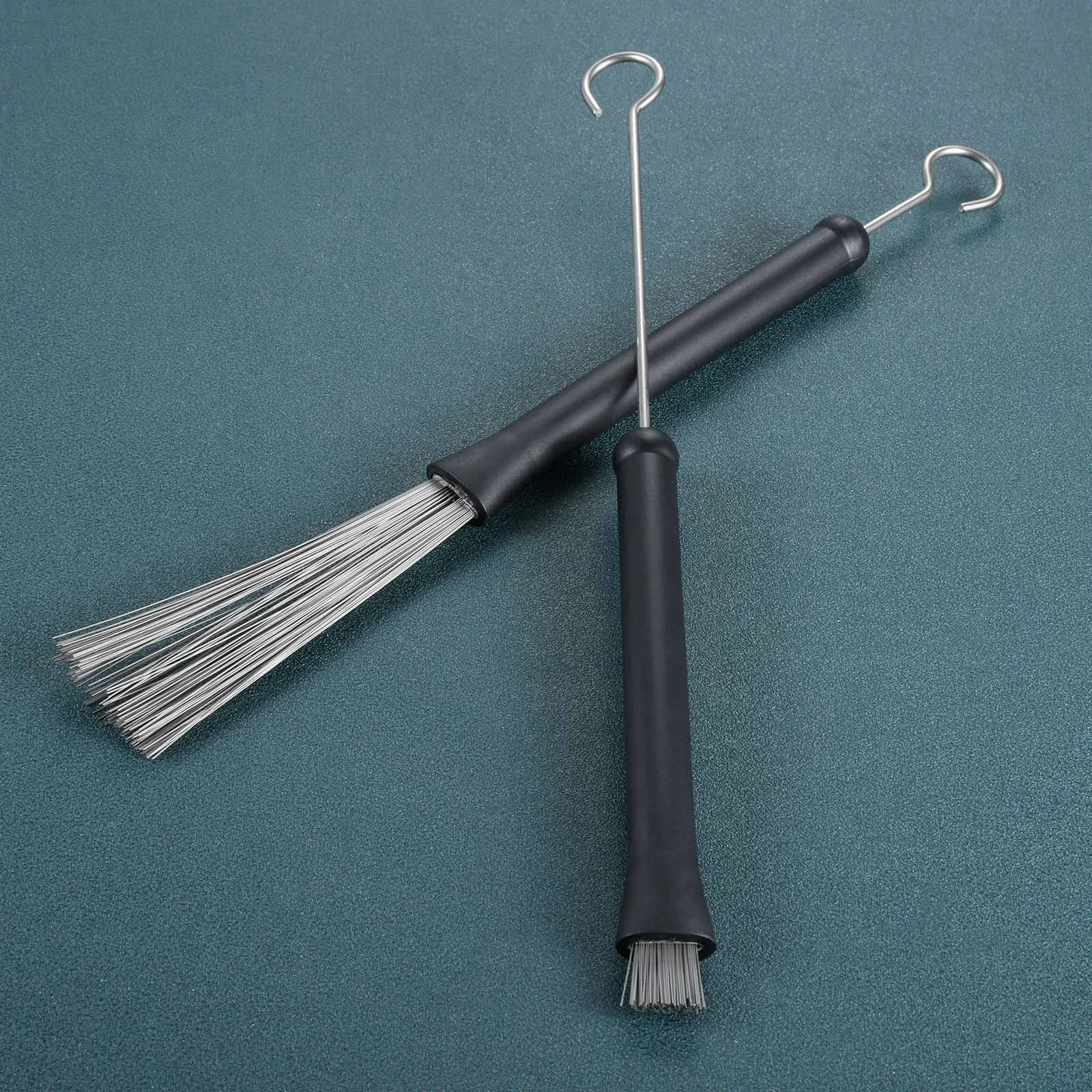 Retrátil das Varas do Cilindro das Escovas do Fio do Cilindro Pces com Punhos de Borracha Confortáveis para a Faixa da Rocha Cilindro de 2 Escova Folk Bateristas de 2 - Image 6