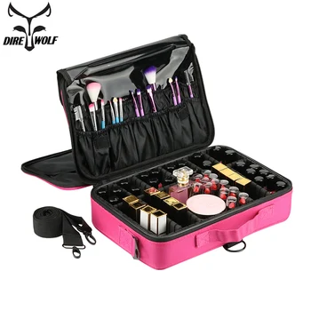 

Large Cosmetic Bag Beautician Portable Professional Makeup Bag Case For Cosmetics Travel Waterproof Make Up Necessarie Suitcases