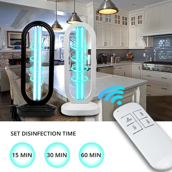 

Ultraviolet Disinfection Light Germicidal Bulb 110V 220V Deodorizer Sterilizer UV Light with Remote Bedroom Home Bacterial lamp