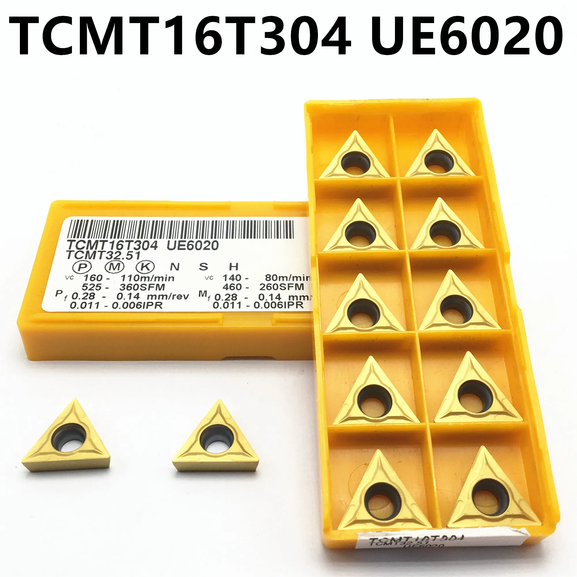 10pcs DCMT11T304 UE6020 CCMT32.51 CNC Lathe Carbide Insert Blade Cutter