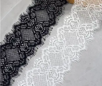 

6 Meters/Lot Quality Black White Exquisite Eyelash Lace Width 10 CM Handmade DIY, Clothing Accessories, Dress Curtain Material