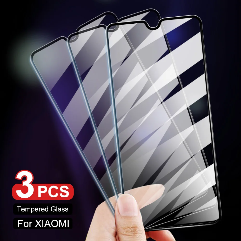 

3Pcs 9H Tempered Glass For Xiaomi Mi 8 9 Lite 8 9 SE 9 9T A3 A2 Lite Pocophone F1 Screen Protector For Redmi Note 7 7 Pro Glass