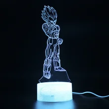 Son Goku Lamp Illusion Dragon Ball Z Super Saiyan Lamp Remote Control 3d Table Lamp Sleep Light Party Decoration Nightlight