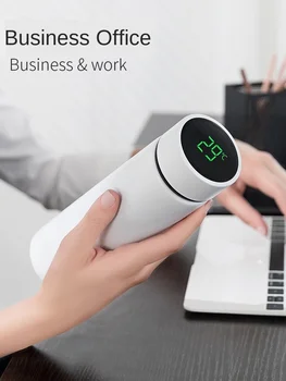 

Portable Water Cup for Male and Female Students Individualized and Popular Large Capacity Simple Temperature Measuring Tea Cup