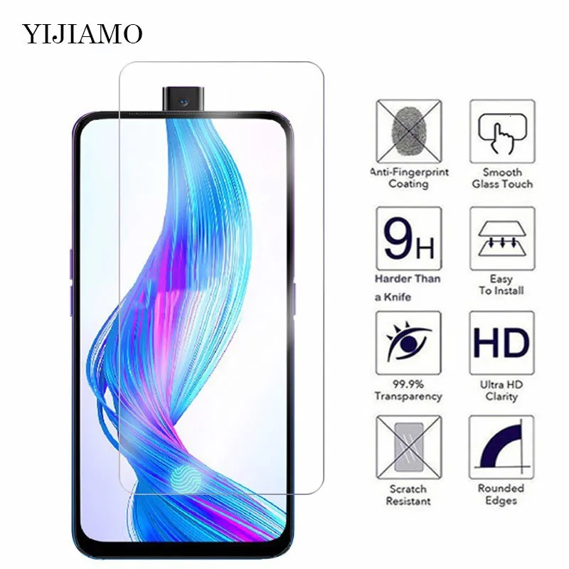 

2.5D Tempered glass screen protector for Realme X2 X 5 3 Pro XLite C2 C1 2019 full glue screen on realme Q c1 2018 phone glass
