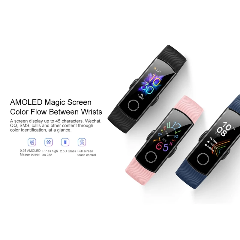 Tanie Nowy 2019 oryginalny Huawei Honor zespół 5 wersja standardowa inteligentna bransoletka Monitor tlenu we krwi pulsoksymetr zdrowia opasek na rękę mężczyźni kobiety