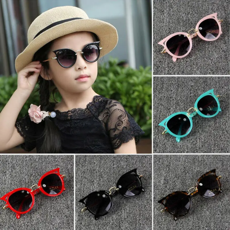 

Toddler Kids Toys Fashion Baby Sunglasses Protection Outdoor Holiday Goggles Sunglasses Cat Shape Gifts Accessories Hot Sale