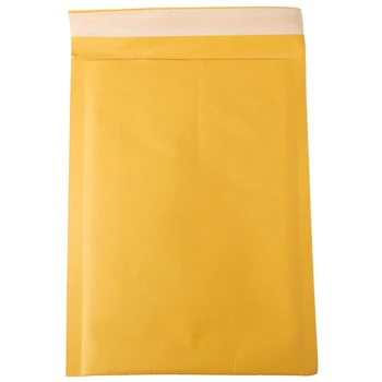 

50Pcs Top Quality Yellow Kraft Bubble Mailers Padded Envelopes Shipping Bag Self Seal Business School Office Supplies