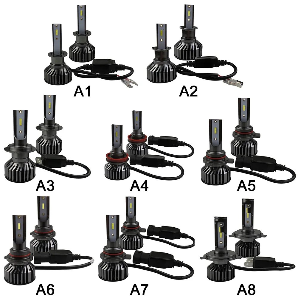 1 пара светодиодный фары H1 H3 H4 H7 H8/H9/H11 9005/HB3 9006/HB4 9012(жидкокристаллический дисплей) 9-24V 48 Вт Автомобильные фары свет Водонепроницаемый