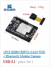 1PCS EGBO ESP32-CAM WiFi + Bluetooth Modul Kamera Modul Entwicklung Bord ESP32 mit Kamera Modul OV2640 2MP Für Arduino – Detail 5