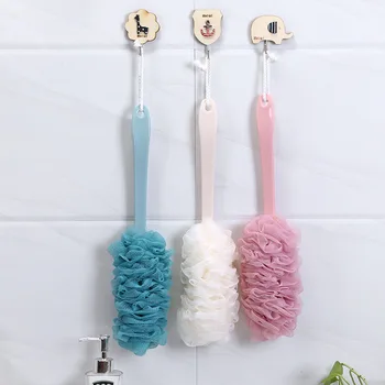 

Long Handle Bath Brush Practical Body Scrub Bath Back Brush Shower Loofa Mesh Bath Ball with Handle