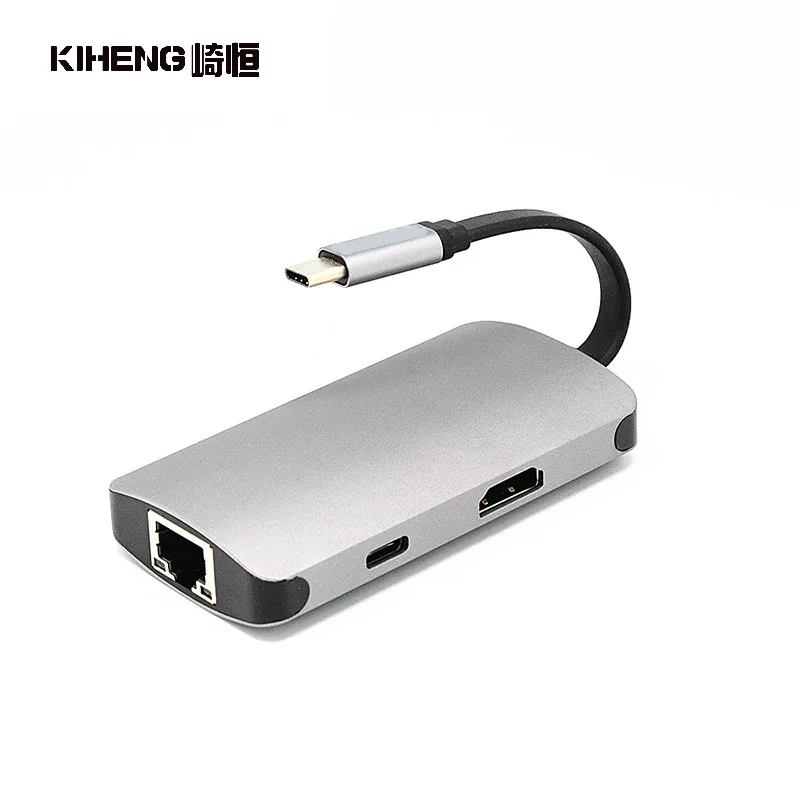 

Five in One Docking Station USB-C Data/PD Charging Type-C Hub to HDMI RJ45 Gigabit Network Card
