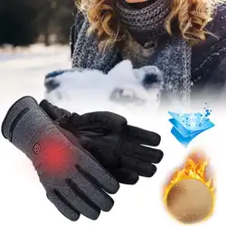 1 пара зимних USB грелок для рук Электрические теплые перчатки водонепроницаемые теплые перчаток для мотоцикла лыжные перчатки