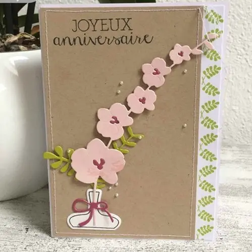 

Orchid Flower Metal Cutting Dies Scrapbooking Album Photos Paper DIY Card decoration Craft Embossing Die Cuts 2019 New