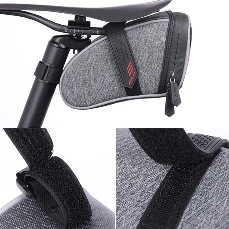 

Bike Seat Saddle Bag Bicycle Rear Storage Waterproof Tail Pouch Zipper Pannier