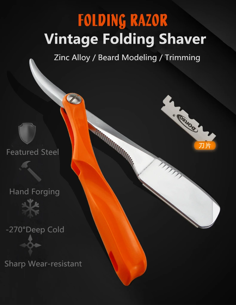 Мужские парикмахерские инструменты для бритья, ручное лезвие, бритвенная головка, скребок из нержавеющей стали, винтажный складной держатель 74 ножей, Бесплатный чехол G1105