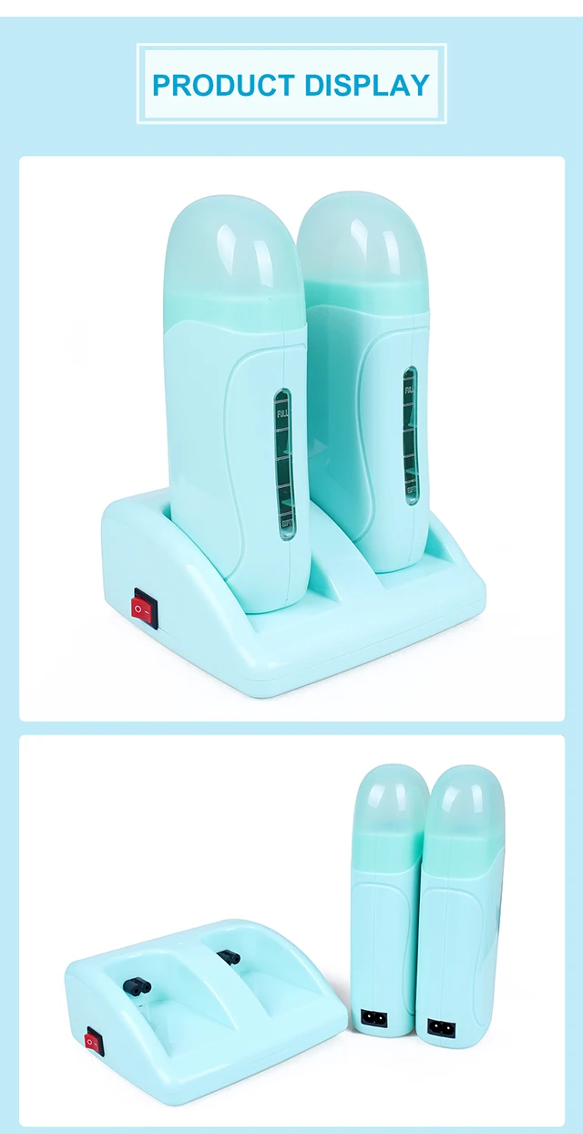 Ce Certificate Two Seat Roll-On Wax Machine Roll On Depilatory Waxing Wax Heater