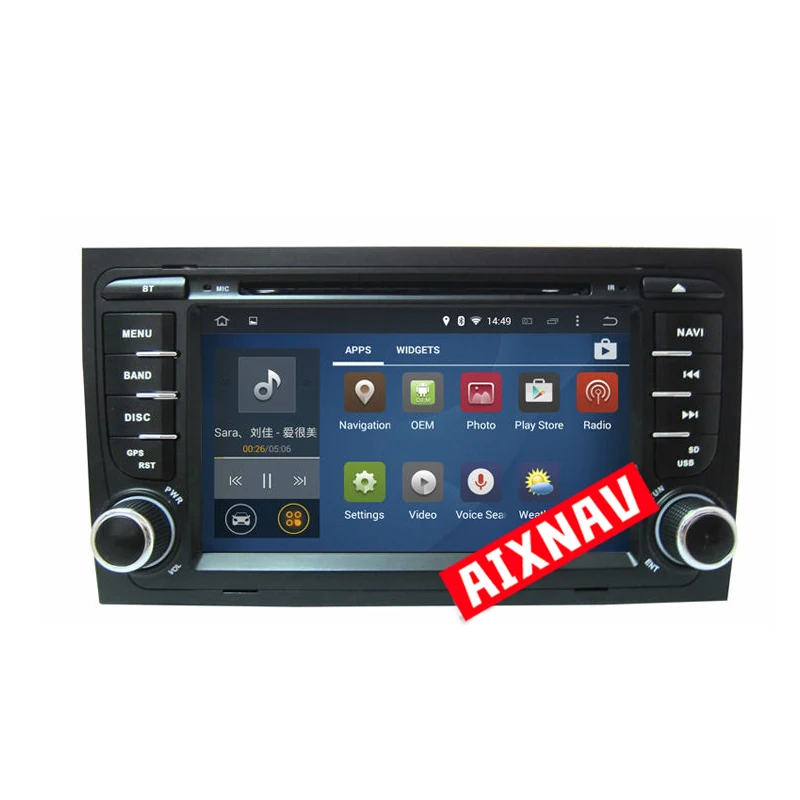 Perfect Bluetooth Double Din Radio Dab Audio Android for Audi A4 S4 GPS Navigation 7 Inch Europe Car Multimedia Player Headunit Monitor 2