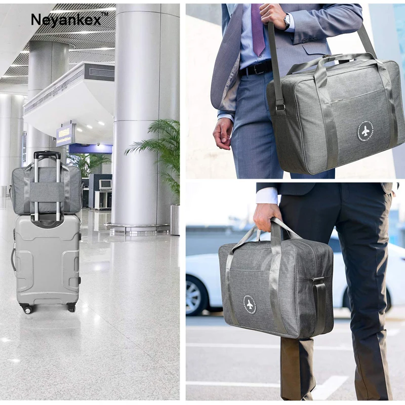 

Shoulder Bag with Tag Strap Trolley Handle Men Business Travel Trolley Bag Handbag Women Waterproof Packing Cubes Duffle Pouch