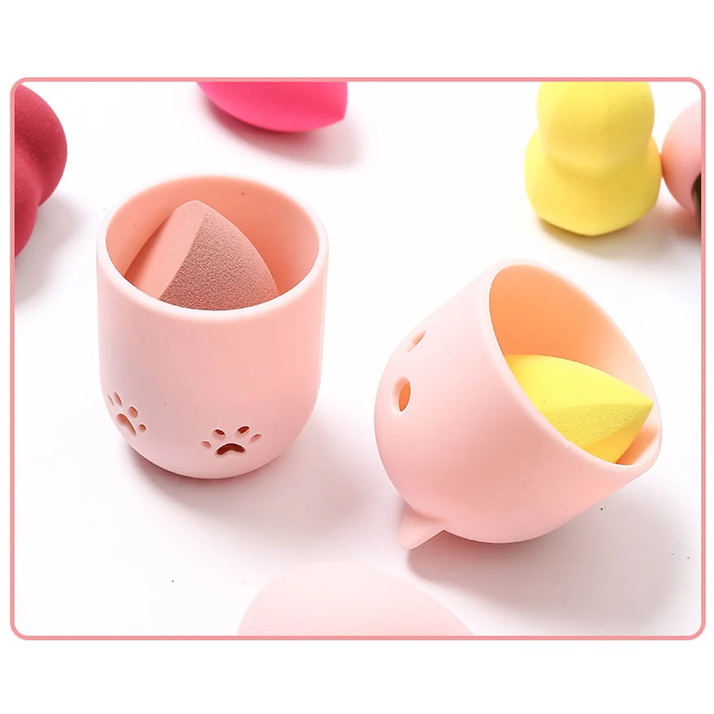Kitten beauty Puff Box блендер держатель Губка Макияж яйцо сушки чехол Портативный Силиконовый косметический Блендер Губка коробка держатель