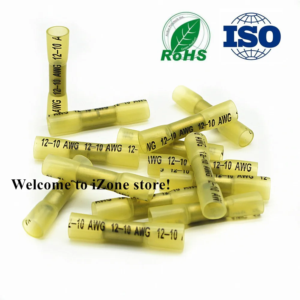 50PCS AWG12-10 120/100 шт набор термоусадочных проводов соединители припоя водонепроницаемый Быстрый стыковый соединитель клемма с термоусадочной изоляцией - Цвет: 50PCS AWG12-10
