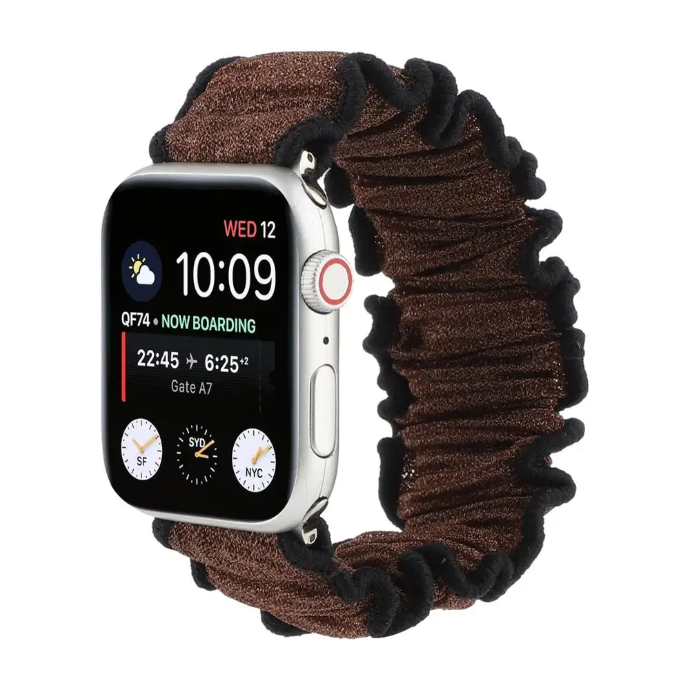 

For Apple Watch Band Series 5 4 3 2 1 Women Wrist Bracelet for iwatch Fashion Scrunchie Wrist Belt Strap for 38mm 40mm 42mm 44mm