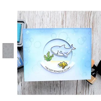 

JC Circle Bubble Rectangle Background Metal Cutting Dies for Scrapbooking Die Cut Card Make Shape Stencil Craft Mold Mould Decor