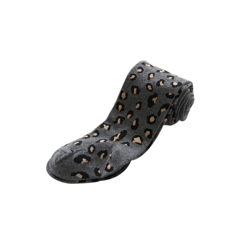 Fashion Retro Leopard Pantyhose For Girls Autumn Winter Children Baby Tights Soft Combed Cotton Tights 2-9 Years old kids Pants