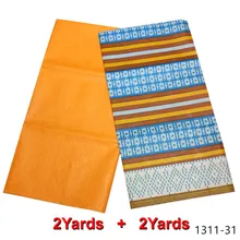 С Африканским принтом, вощеная ткань 2+ 2 ярдов Воск Африканский Воск печатает ткань нигерийский батик Горячая Печатный воск дизайн 1311