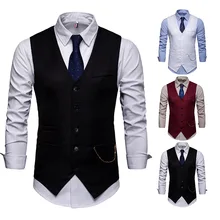 Ouma AliExpress Large Size MAN'S Suit Vest Coat Business Slim Fit Large Size Vest
