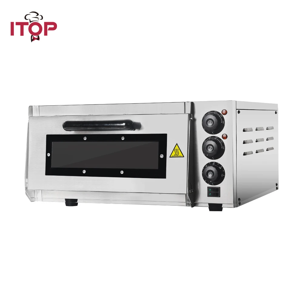 ITOP Pizza Oven 2KW Commercial Electric Pizza Oven Single Layer Professional Electric Baking Oven Cake/Bread/Pizza With Timer