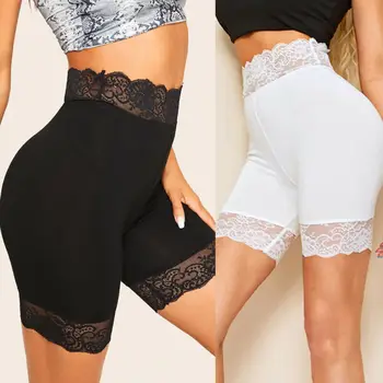 

Women Leggings Sexy Lace Floral Under Plain Lady Seamless Pants Lace Silk Legging High waist