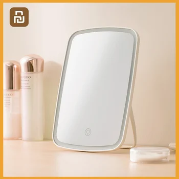 

New Youpin Jordan&Judy Tricolor Led makeup mirror desktop Intelligent led light portable folding light mirror dormitory