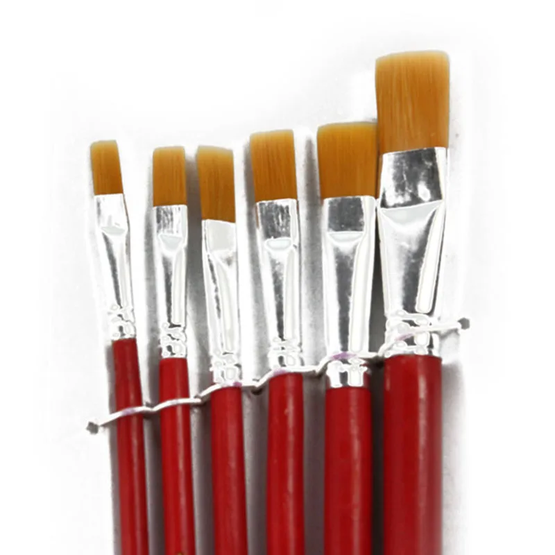 6 unids/set cerdas pinceles pintura al óleo de acrílico dibujo para artista suministros DU55