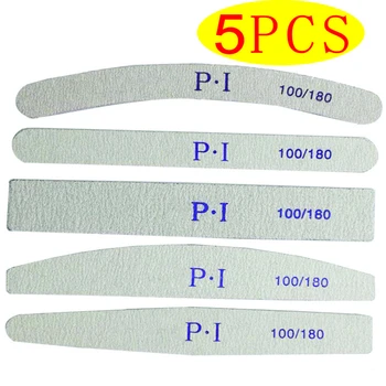 

5 PCS/lot Sandpaper Nail File Lime Manicure Tool Double Side Sanding Buffer Block Set Grey Nail Files For UV Gel Polish 100/180