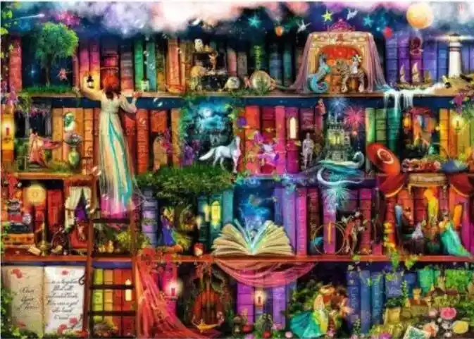 Book Shelf Diamond Painting Landscape Mosaic Embroidery Full Rhinestone Picture Puzzle Toys Drawing Wall Decor Craft Kids Gifts Aliexpress