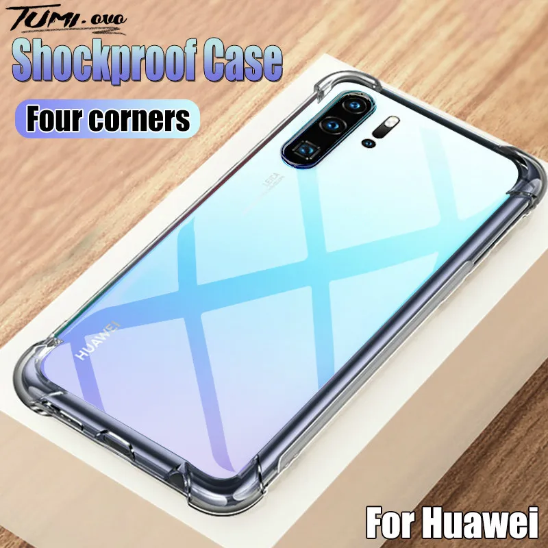 Противоударный силиконовый чехол для Huawei P40 P30 Pro P20 Lite Nova 6 SE Mate 30 Y5 Y6 Y7 Y9 Prime 2019 P Smart Z