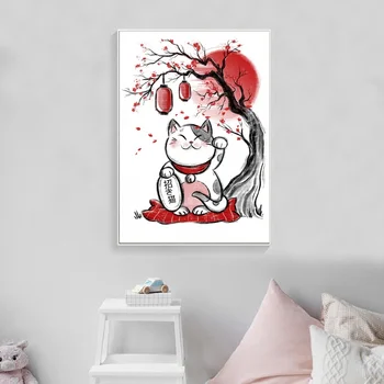 

Japan ManekiNeko Poster Art Canvas Poster Room Decor (No Frame)