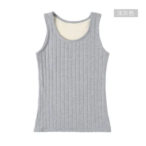 Light Grey Новые женские зимние осенние уличные модные толстые теплые флисовые Майки Топы женские повседневные плюс бархатные рубашка оверсайз тройники - Цвет: Light Grey