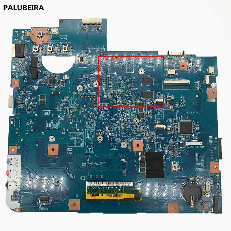 PALUBEIRA motherbaord для acer aspire 5740 5740G материнская плата 48.4GD01.01M 09285-1M HM55 DDR3 протестирована оригинальная mianboard