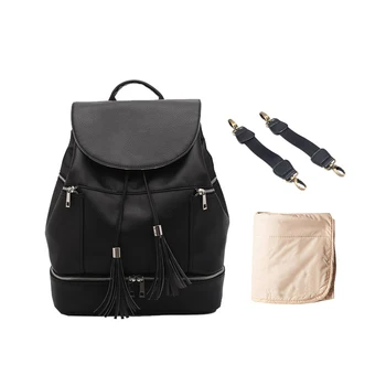 

Fashion Diaper Bags Younger Mummy Baby Stroller Bag Waterproof PU Leather Women Maternity Nursing Nappy Backpack Travel Bags