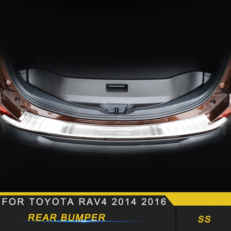 Для Toyota RAV4 автомобильный Стайлинг задняя дверь багажника Бампер Защитный чехол для крыла порога крышка стикер рамки аксессуары