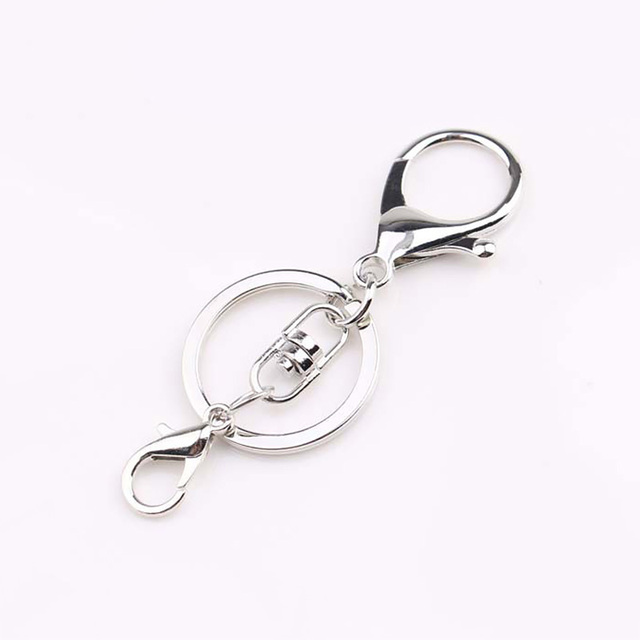 Metal Lobster Trigger Swivel Clasp Hooks Clip Buckle Arts Crafts Key Ring Keychain With Chain For Jewelry Making Supplies