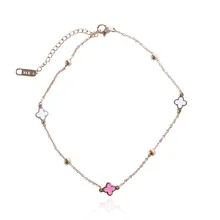 Солнце и облако сладкий элегантный цвет Клевер ножной браслет из титана стали женские ювелирные изделия Подарок на годовщину Benifit смешанная партия