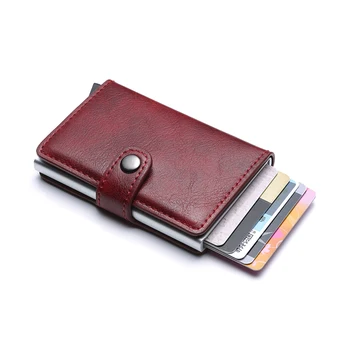 

Men Credit Card Holder RFID Blocking Men Wallet Automatic Hasp Women Purse PU leather Fashion ID Card Holder Bank Card Wallets