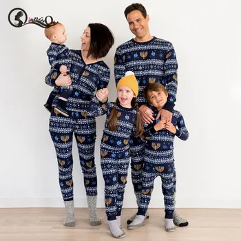 

Christmas Family Children Clothing Parent-child Suit Printing Homewear Service Cotton Soft Two-piece Pajamas