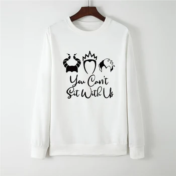 

Round Collar Full Sleeve Oversize Sweatshirt Kpop Gothic Autumn Winter Hoodies Maleficent Hatless Harajuku sudadera mujer Jacket