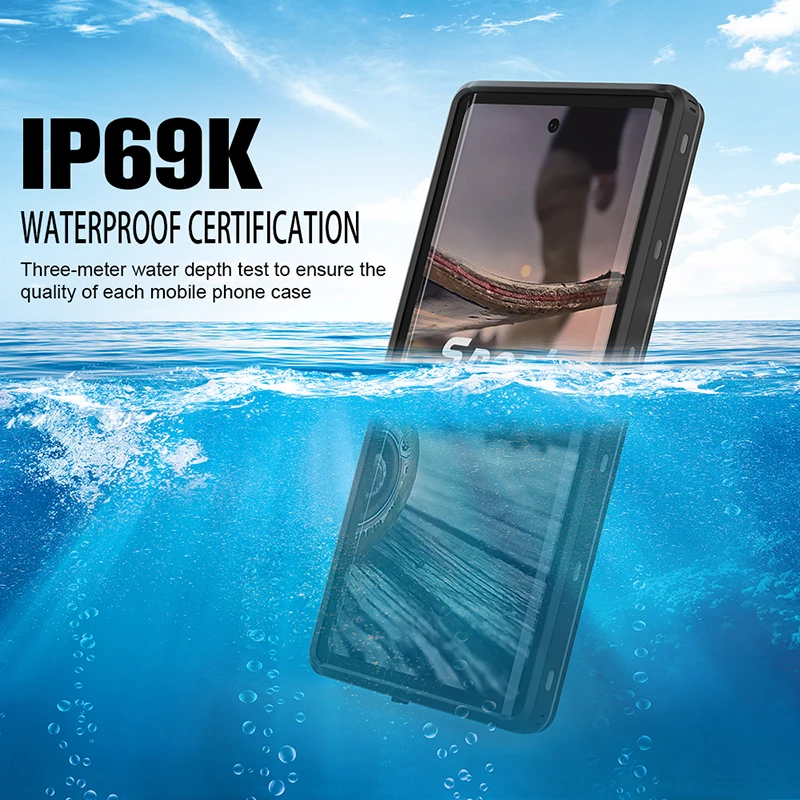 Водонепроницаемый чехол подставка для Samsung Note 10 Plus + S10 S8 S9 Plus|Бамперы| |